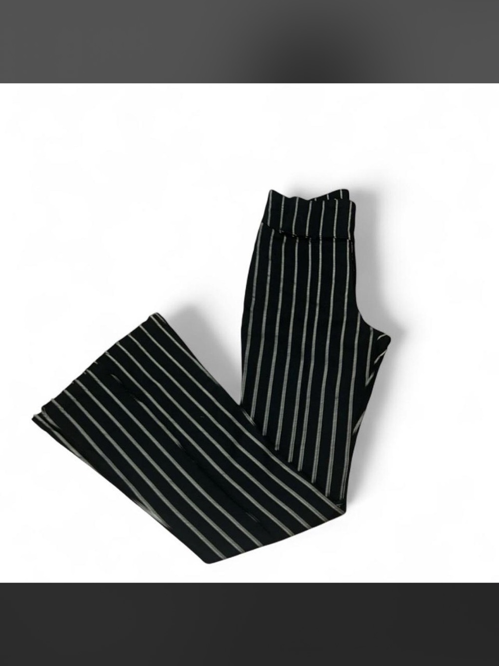 Kids Black Pinstripe Pants